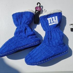NY Giants Ladies Knit Slippers (S) 5-6